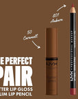 NYX PROFESSIONAL MAKEUP Butter Gloss Brown Sugar, Non-Sticky Lip Gloss - Caramelt (Medium Brown)