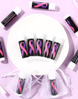 Fumete 100 Pcs Breast Cancer Awareness Lip Balm Bulk Pink Ribbon and Purple Ribbon Domestic Violence Awareness Moisturizer and Nourishing Lip Balm Gifts for Women Men Party Supplies, 4 Scents