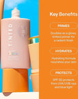Live Tinted Hueguard Glotion Mineral Tinted Sunscreen For Face SPF 50 – Lightweight Fragrance-Free Sunscreen – Clean & Vegan Primer With SPF - Light Medium .5 FL Oz