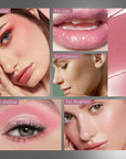 3 Pcs Cream Blush Contour Highlighter Stick for Cheeks Eyes Lips Lightweight Dewy Finish Blush Stick Waterproof Long Lasting Contour Stick Trio Wand Face Makeup Set for Girls and Women (2+5+6)