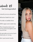 Four Reasons Color Mask – Cool Sand Blonde - (27 Colors) Color Depositing Conditioner, Toning Treatment, Tone & Enhance Color-Treated Hair - Semi Permanent Hair Dye, Vegan and Cruelty-Free, 6.76 fl oz