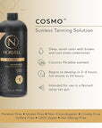 Norvell Spray Tan Solution, Cosmo, Blend of Warm Brown & Cool Violet-Brown Undertones, 34 fl. oz. - Long-Lasting, Handheld Self-Tanning Spray with Tomato Seed Extract, Aloe Leaf