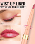 Oulac Waterproof Lipliner Pencil Set - Smooth and Creamy, Retractable Lip Makeup for Precision Application, Vegan & Cruelty-Free