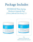 Sooryehan Hyobidam Water-Spring Hyaluronic Acid Pad (10.82fl oz, Pack of 2) - Gentle Daily Facial Toner Cotton Rounds for Soothing, Moisturizing, Exfoliating. Ginseng, Green Tea.