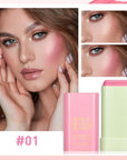 Blush Stick for Cheeks - Cream Makeup Blush Wand, Solid Moisturizer Stick for Cheeks Tint, Natural Blendable Waterproof Korean Matte Long-Lasting Smooth Blushes (#01 Shy Pink)