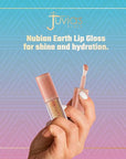 Juvia's Place Nubian Earth Glass Gloss Lip Gloss Oasis - Non-sticky Lip Makeup, Hydrating, Tinted Lip Gloss, Shine & Glow Lip Makeup, Beauty & Personal Care Products for Lips