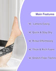 Exfoliating Washcloth, Super Stretchy Exfoliating Body Cloth, Exfoliating Cloth, 3 PCS, Black