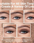 AMY'S DIARY Neutral Nude Brown Eyeshadow Palette Makeup, 5 Colors Cool-Toned Velvety Matte Finish, Nude Taupe Eye Shadows, for Brown Eyes Long Lasting Naturing-Looking (#01)