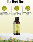 Pure Refreshing Lemongrass Essential Oil - Aromatherapy Lemongrass Oil for Hair Nails and Skin Plus Potent Natural Aromatic Essential Oil for Diffusers for Home and Travel from Maple Holistics