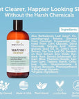 Era Organics Purifying Tea Tree Oil Face Wash - Balancing Cleanser for Oily, Blemish-Prone Skin with Salicylic Acid - Sulfate-Free, Fragrance Free, Made in USA