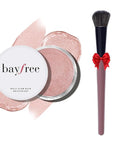 Multi Cream Blush & Blush Brush Set, Korean Makeup Blush for Cheeks, Multi-Use Face Balm, Lightweight & Hydrating, Blendable Color, Non-Greasy, Soft Bristles for Radiant Finish (Dewy)