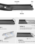 ZOMCHI Reusable Metal Dermaplane Tool Refills, Set of 10 Replacement Blades (Micro Distance), Dermaplaning Razor Refills, Plastic Free Eyebrow Razor Blades