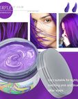 Temporary Purple Hair Color Wax,Natural Hair Spray Color Washable For Kids Women Men For Dark Light Hair Hairstyle Cosplay Halloween Party Christmas Diy Hairstyle