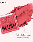 Blush Cheek Apricot Color Mini - Blendable Natural Blush Powder - Enhances & Defines Shapes & Features - Shading & Contouring Powder Blush - 4 Universal Shades - № 407 (Apricot) - 3.8g/0.13 oz