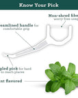 GuruNanda Dental Mint Floss Picks - Non- Shred Thread with Angled Pick for Effective Plaque Removal - Dentist Recommened - Travel Friendly for Adults & Kids - 100 Pack
