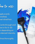 Four Reasons Color Mask INTENSE- Blue – (27 Colors) Intensive Toning Treatment - Color DepositingConditioner – Semi Permanent Hair Dye for Lightened and Colored Hair– 100% Vegan, 6.76 fl oz