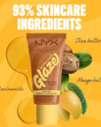 NYX PROFESSIONAL MAKEUP Buttermelt Glaze Soft Glow Skin Tint + SPF 30, Up To 12HR Wear, 06 Praline Butta
