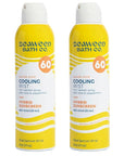 Seaweed Bath Co. Cooling Mist SPF 60 Sport Broad Spectrum Hybrid Sunscreen Spray, 6 Ounce (Pack of 2), Sustainably Harvested Seaweed, Aloe, Peppermint