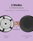 Premium Facial Cleansing Brush,Waterproof Face Scrubber,Spin & Sonic Modes with 3 Intensities,Magnetic 3-Head System for Deep Pore Cleaning, Gentle Exfoliation & Sensitive Skin Care - for Women & Men