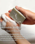 ARENCIA Black Organic Dish Soap Bar – Non-Toxic, Vegan, Eco Kitchen Bar, Sustainable, Zero Waste, Plant-Based, Free of Fragrance, Cuts Through Grime, Camping, Oatmeal Dish Soap