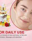 Vitamin E Oil, Rose Oil, Vitamin E Oil for Face, Organic Vitamin E Oil, Rose & Vitamin E Moisturizer Oil for Face and Skin Care 2 Fl Oz
