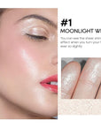 Baked Highlighter Powder Palette, Makeup Highlighter Powder Palette Moonlight White