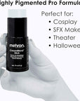 Mehron Makeup CreamBlend Stick | Face Paint, Body Paint, & Foundation Cream Makeup | Perfect for Halloween .75 oz (21 g) (Moonlight White)