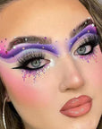 Purple Glitter Matte Eyeshadow Palette, 9 Colors Shimmer High Pigmented Eyeshadow Powder, Dream Purple Eye Shadow Palette Makeup,Waterproof Blendable Colorful Eyeshadow Palette for Girl Women