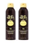 Sun Bum Original SPF 15 Sunscreen Body Spray | Broad Spectrum Moisturizing Sunblock with Vitamin E | Hawaii 104 Act Compliant (Octinoxate & Oxybenzone Free) | 2 Pack, 6 oz