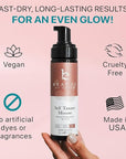 Self Tanner Tanning Mousse Kit - USA Made with Natural & Organic Ingredients, Self Tanner Mousse and Mitt, Tan Kit, Fake Tan Tanning Foam, Ultra Dark, Sunless Tanners Best Sellers