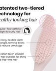 Tangle Teezer Plant-Based Ultimate Detangler Brush, Dry & Wet Hair Brush, Eliminates Knots & Reduces Breakage for All Hair Types, Marshmallow Pink