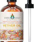 EVOKE OCCU Pure & Natural Vetiver Essential Oil for Skin, DIY, Candle and Soap Making - 4 Fl Oz