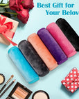 Orighty Makeup Remover Cloths 6 Packs, Makeup Removal Face Cleansing Cloth, Reusable Microfiber Facial Cleansing Towels, Remove Instantly Dirt with Just Water, 12x6 in, 6 Colors