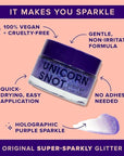 UNICORN SNOT Glitter Gel & Glitter Liquid Metal Lip Paint Bundle - Makeup for Festivals, Raves, Anime Cosplay - Safe for Face, Easy Application & Removal (Ultraviolet & Boom)