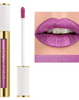 MAKI YIKA Purple Lipstick for Women Metallic Lipsticks Glitter Long Lasting Lipstick No Smudge No Transfer Liquid Pink Lip Gloss (BR07 Promise Me)