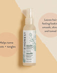 The Honest Company Fragrance Free Conditioning Hair Detangler | Leave-in Conditioner + Fortifying Spray | Tear-free + Hypoallergenic for Sensitive Skin | 4 fl oz