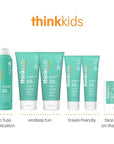 Thinkkids Safe Mineral Sunscreen SPF 50+, 3 Fl Oz, Natural, Water Resistant Reef Safe Sunscreen for Children, Broad Spectrum UVA/UVB Sun Screen