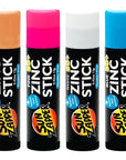 Sun Zapper Zinc Oxide Stick 4 Pack (Beach Pack) - Light Skin Tone, Pink, White, Blue - SPF 50+ Water Resistant for Face & Body, Adults, Kids, 4-Pack Broad Spectrum Sun Block, Made in Australia