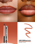Sacheu Lip Liner Stay-N Peel Off Lip Stain — Long Lasting Matte Lip Tattoo Transfer Proof Lipstain Infused with Hyaluronic Acid & Vitamin E for All Skin Types — Vegan & Cruelty-Free, Sinamon