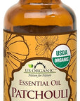 US Organic 100% Pure Patchouli Essential Oil - USDA Certified Organic, Steam Distilled - W/Euro droppers (More Size Variations Available) (30 ml / 1 fl oz)