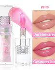 Color Changing Lip Oil,Clear to Pink Magic Big Lip