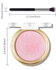 Baked Pink Highlighter Powder Palette, Makeup Highlighter Powder Mermaid Pink