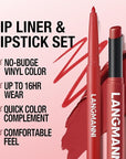 12Pcs Matte Lipstick + Lip Liner Pens Lip Combo Sets, Creamy Matte Lip Makeup Kit Long-Lasting Waterproof, Smudge-Proof Highly Pigmented Formula, Bold & Chic Shades Makeup Set (Bold Reds Collection)