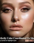 3PCS Brown Pink Eyeshadow Stick Set, Shimmer Neutral Cream Eye Shadow Sticks Crayon,Waterproof Long Lasting Eye Highlighter, Eye Brightener Stick Makeup Sets