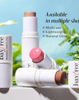 KIMUSE Face Sticks Trio, Cream Blush Stick & Highlighter Stick & Contour Stick for Sculpt the Cheeks, Long Lasting Cream Contour Stick Trio for Face Makeup, with Brush
