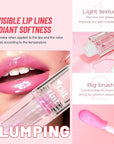 Magic Color Changing Lip Oil, Lip Oil Color Changing, Hydrating Lip Gloss Warm Change, Big Brush Color Changing Lip Oil, Lip Changing Oil Long Lasting Shimmery, Non-sticky Primer Lip Tint