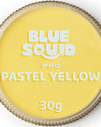 Blue Squid Face Paint Water Based Single Cake Professional Face Paint & Body Paint - Water Activated, Kids Adults Face Painting for Costume, Halloween Makeup, Cosplay - Pastel Yellow Face Paint 30g