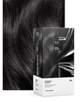 IGK Permanent Hair Color Kit | 2N 00:00 - Black | 100% Gray Color Coverage + Strengthen + Shine | Ammonia Free
