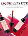 Wine Lip Tint 6 Colors Bottle Lipgloss Stain Waterproof Long Lasting Natural Liquid Lipstick Mini Make Up Gloss Matte Sticks Makeup Set Plumper Red Pack Set Wine 24 Hour Set Non-stick Cup