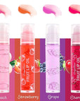 4-Piece Lip Gloss Set for Girls - Roll-On Lip Oil, Long Lasting Lip Care, Shining Clear Hydrating Glossy Tinted Balm